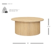 NPD Furniture Aniston Coffee Table in Natural Whitewash