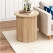 New Pacific Direct Aniston Side/End Table in Natural Whitewash