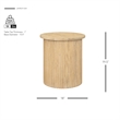 New Pacific Direct Aniston Side/End Table in Natural Whitewash