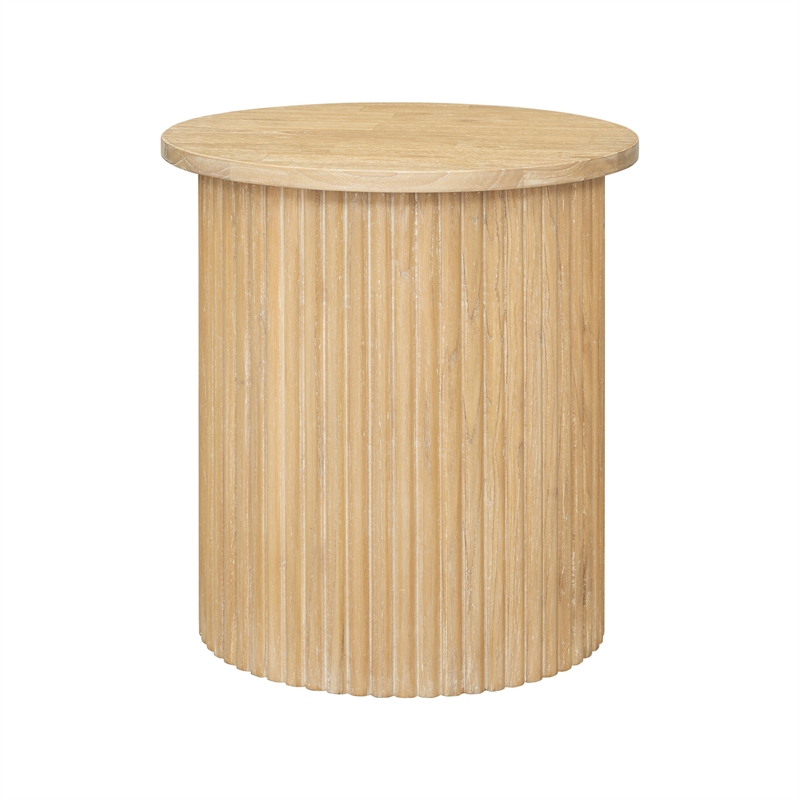 New Pacific Direct Aniston Side/End Table in Natural Whitewash