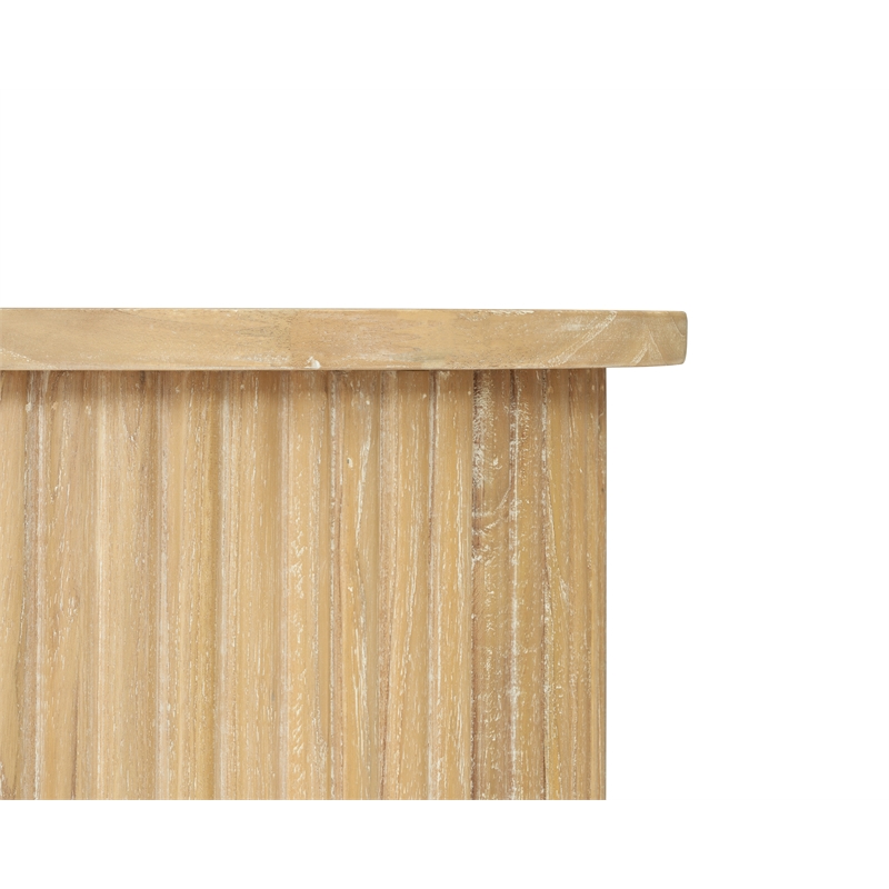 New Pacific Direct Aniston Side/End Table in Natural Whitewash