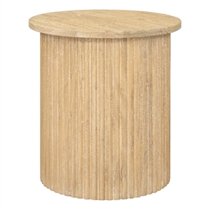 New Pacific Direct Aniston Side/End Table in Natural Whitewash