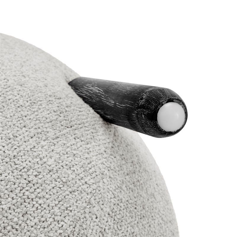 New Pacific Direct Murphy Fabric Storage Ottoman in Horizon Gray