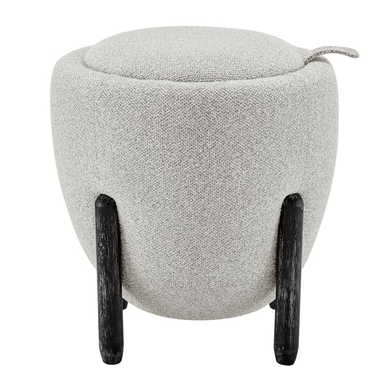 New Pacific Direct Murphy Fabric Storage Ottoman in Horizon Gray