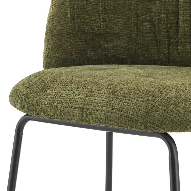 New Pacific Direct Millie Fabric Counter Stool in Canova Green (Set of 2)