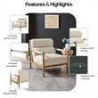 NPD Furniture Olsen Fabric Accent Arm Chair in Palladian Beige
