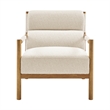 NPD Furniture Olsen Fabric Accent Arm Chair in Palladian Beige