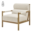 NPD Furniture Olsen Fabric Accent Arm Chair in Palladian Beige