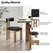 NPD Furniture Hailey Faux Leather Dining Side Chair in Casa Black(Set of 2)