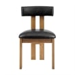 NPD Furniture Hailey Faux Leather Dining Side Chair in Casa Black(Set of 2)