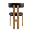 NPD Furniture Hailey Faux Leather Dining Side Chair in Casa Black(Set of 2)