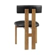 NPD Furniture Hailey Faux Leather Dining Side Chair in Casa Black(Set of 2)