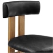 NPD Furniture Hailey Faux Leather Dining Side Chair in Casa Black(Set of 2)