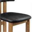 NPD Furniture Hailey Faux Leather Dining Side Chair in Casa Black(Set of 2)