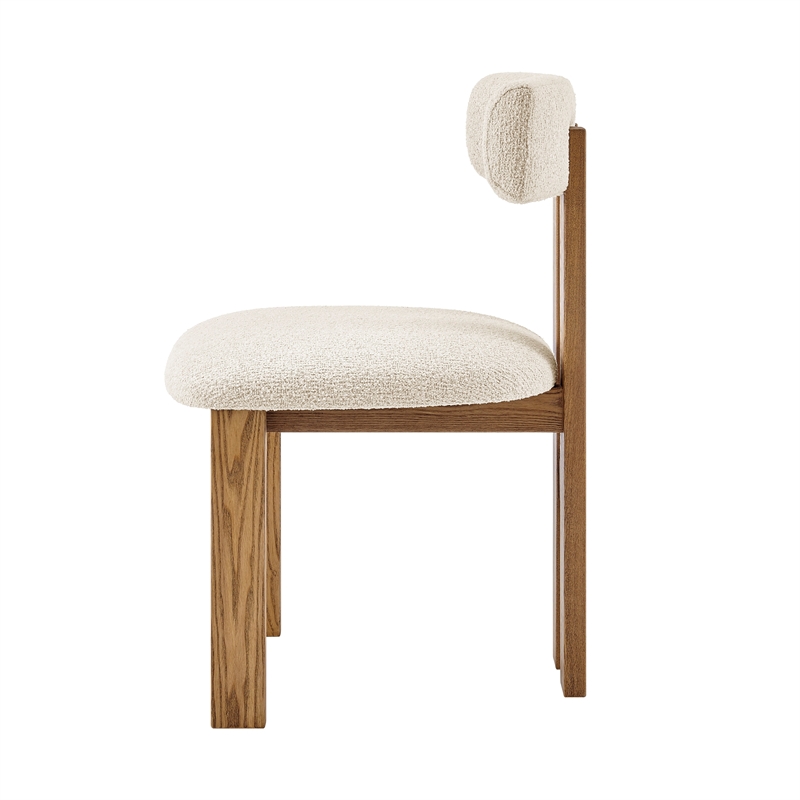 NPD Furniture Hailey Fabric Dining Side Chair in Palladian Beige(Set of 2)