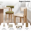 NPD Furniture Hailey Fabric Dining Side Chair in Palladian Beige(Set of 2)