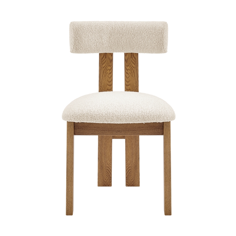 NPD Furniture Hailey Fabric Dining Side Chair in Palladian Beige(Set of 2)