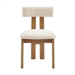 NPD Furniture Hailey Fabric Dining Side Chair in Palladian Beige(Set of 2)