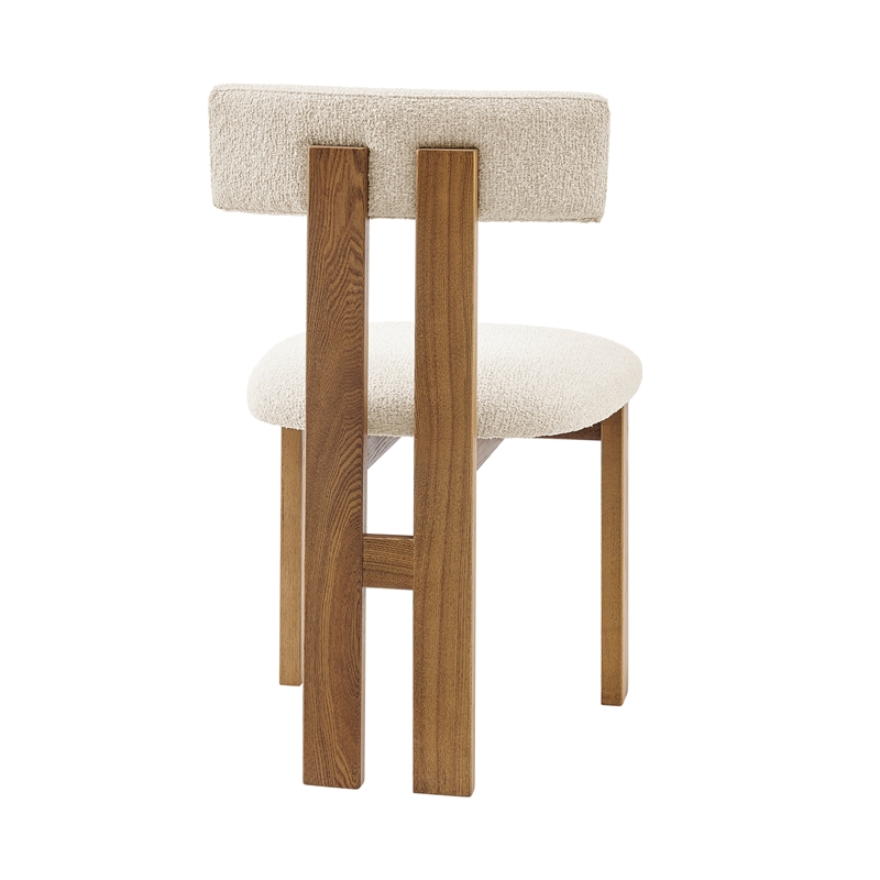 NPD Furniture Hailey Fabric Dining Side Chair in Palladian Beige(Set of 2)
