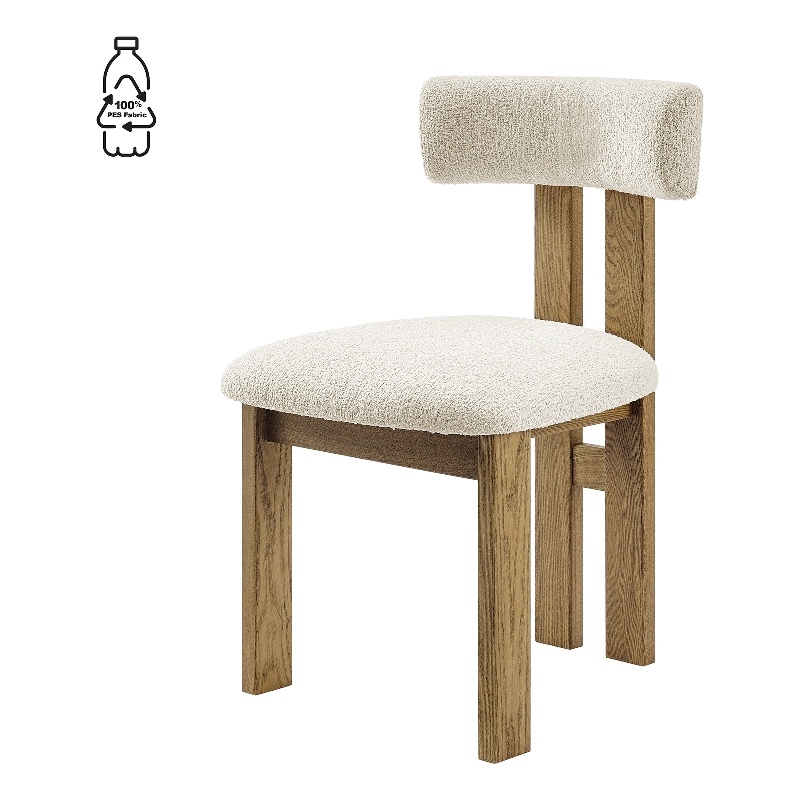 NPD Furniture Hailey Fabric Dining Side Chair in Palladian Beige(Set of 2)