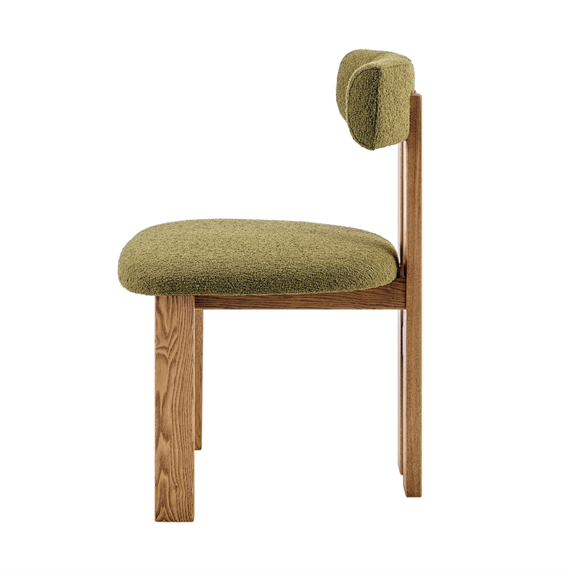 NPD Furniture Hailey Fabric Dining Side Chair in Palladian Green(Set of 2)
