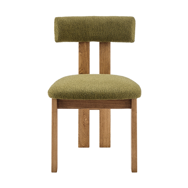 NPD Furniture Hailey Fabric Dining Side Chair in Palladian Green(Set of 2)