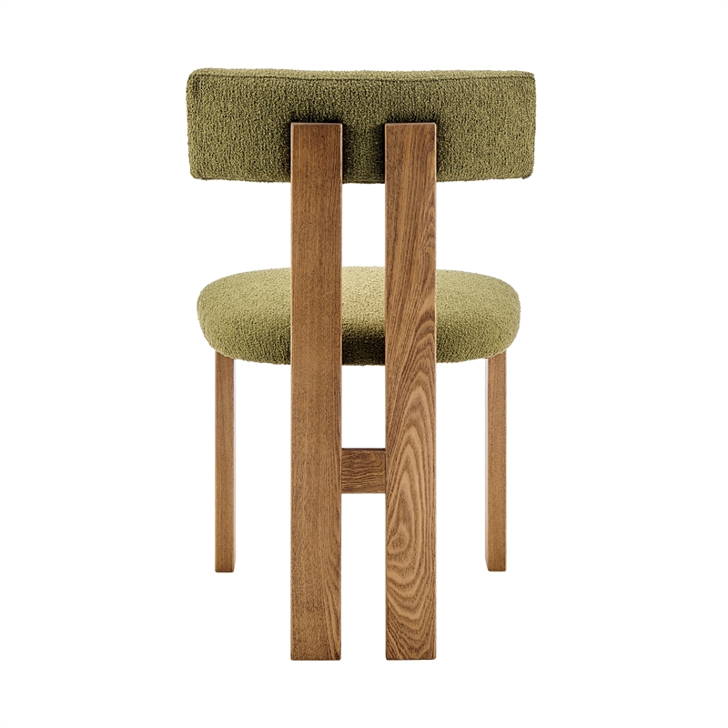 NPD Furniture Hailey Fabric Dining Side Chair in Palladian Green(Set of 2)