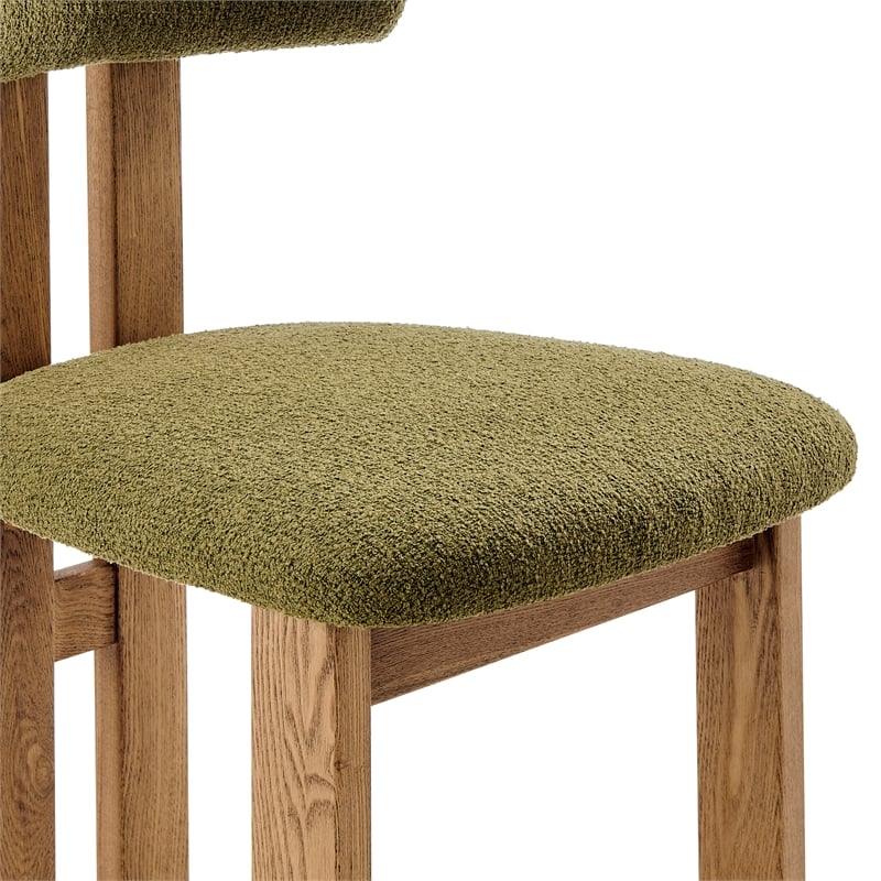 NPD Furniture Hailey Fabric Dining Side Chair in Palladian Green(Set of 2)