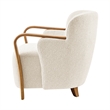 NPD Furniture Tania Fabric Accent Arm Chair in Palladian Beige