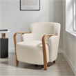NPD Furniture Tania Fabric Accent Arm Chair in Palladian Beige