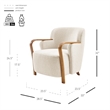 NPD Furniture Tania Fabric Accent Arm Chair in Palladian Beige