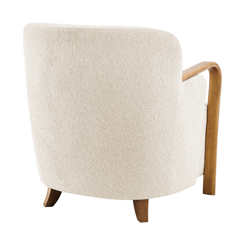 NPD Furniture Tania Fabric Accent Arm Chair in Palladian Beige