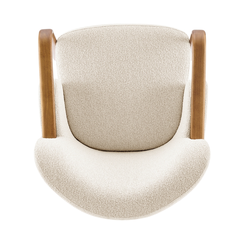 NPD Furniture Tania Fabric Accent Arm Chair in Palladian Beige