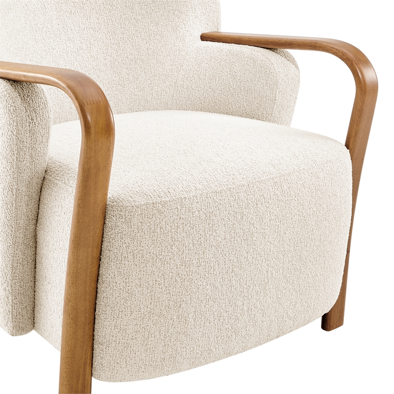 NPD Furniture Tania Fabric Accent Arm Chair in Palladian Beige