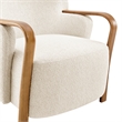 NPD Furniture Tania Fabric Accent Arm Chair in Palladian Beige