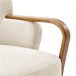 NPD Furniture Tania Fabric Accent Arm Chair in Palladian Beige