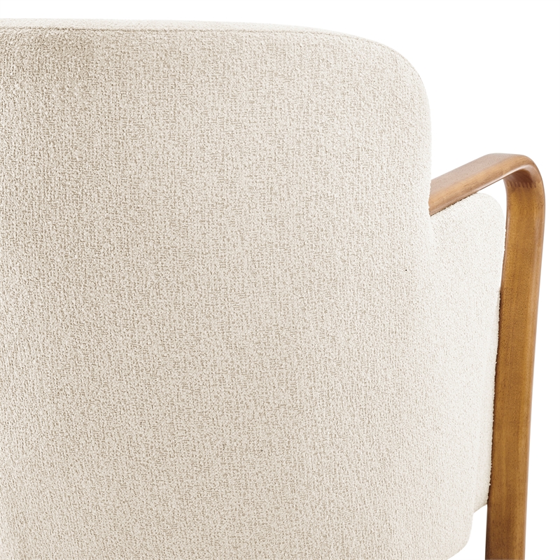 NPD Furniture Tania Fabric Accent Arm Chair in Palladian Beige