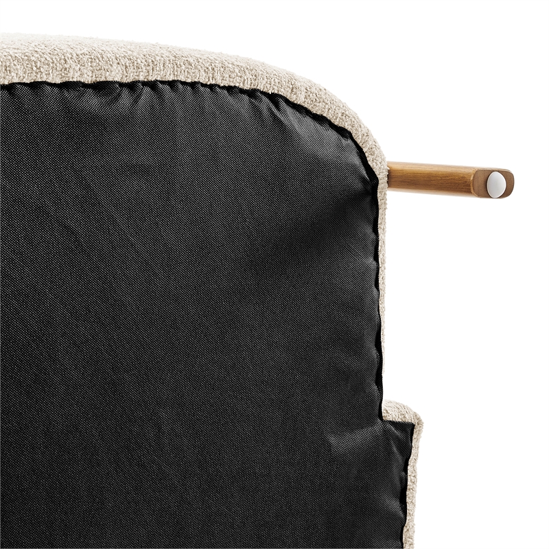 NPD Furniture Tania Fabric Accent Arm Chair in Palladian Beige