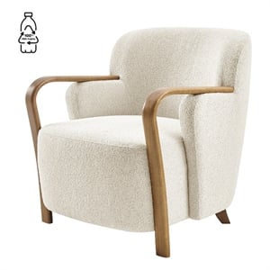 NPD Furniture Tania Fabric Accent Arm Chair in Palladian Beige