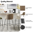NPD Furniture Millie Fabric Counter Stool in Canova Brown (Set of 2)