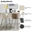NPD Furniture Millie Fabric Counter Stool in Canova Ivory (Set of 2)
