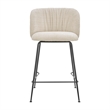 NPD Furniture Millie Fabric Counter Stool in Canova Ivory (Set of 2)