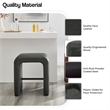 NPD Furniture Jovanka Faux Leather Counter Stool in Vintage Midnight