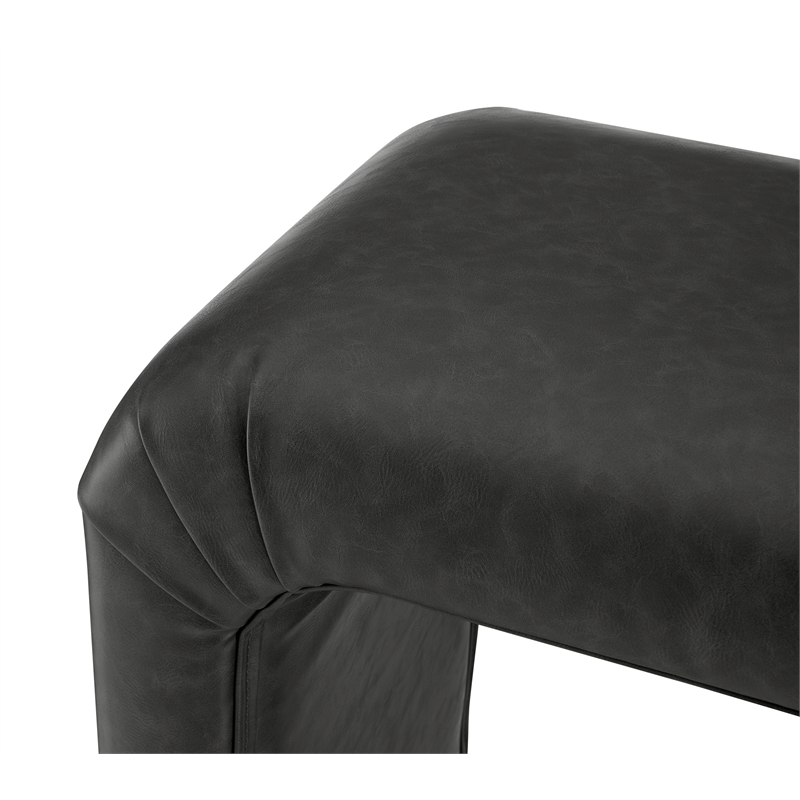 NPD Furniture Jovanka Faux Leather Counter Stool in Vintage Midnight