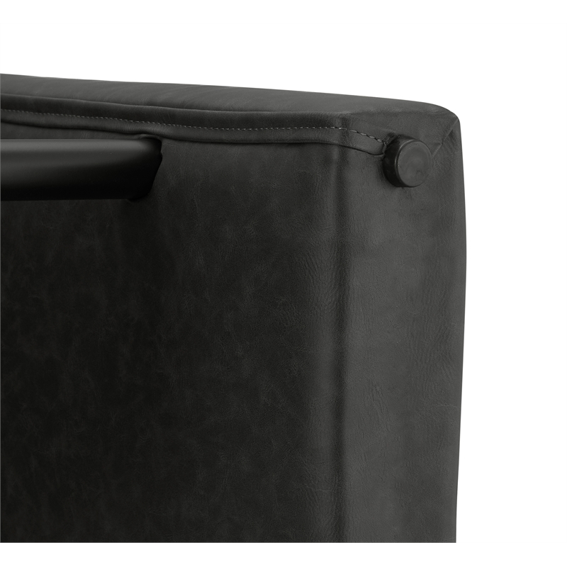 NPD Furniture Jovanka Faux Leather Counter Stool in Vintage Midnight