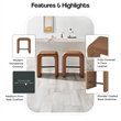 NPD Furniture Jovanka Faux Leather Counter Stool in Vintage Cider