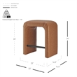 NPD Furniture Jovanka Faux Leather Counter Stool in Vintage Cider