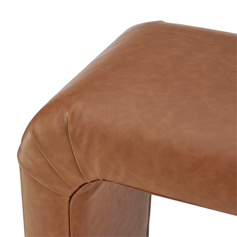 NPD Furniture Jovanka Faux Leather Counter Stool in Vintage Cider
