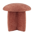 NPD Furniture Cielo Fabric Ottoman in Millburry Coral