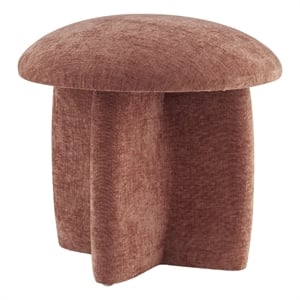 New Pacific Direct Cielo Fabric Ottoman in Millburry Coral